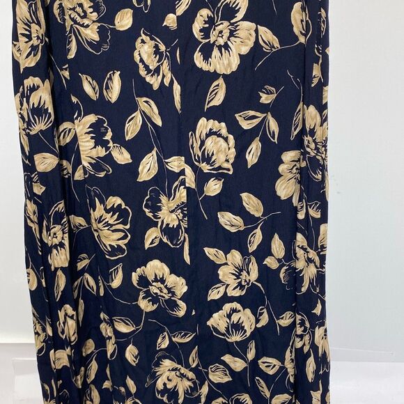 CHAUS Sport Women's Dark Navy Tropical Tones Floral Maxi Skirt Medium NWT - Picture 8 of 10